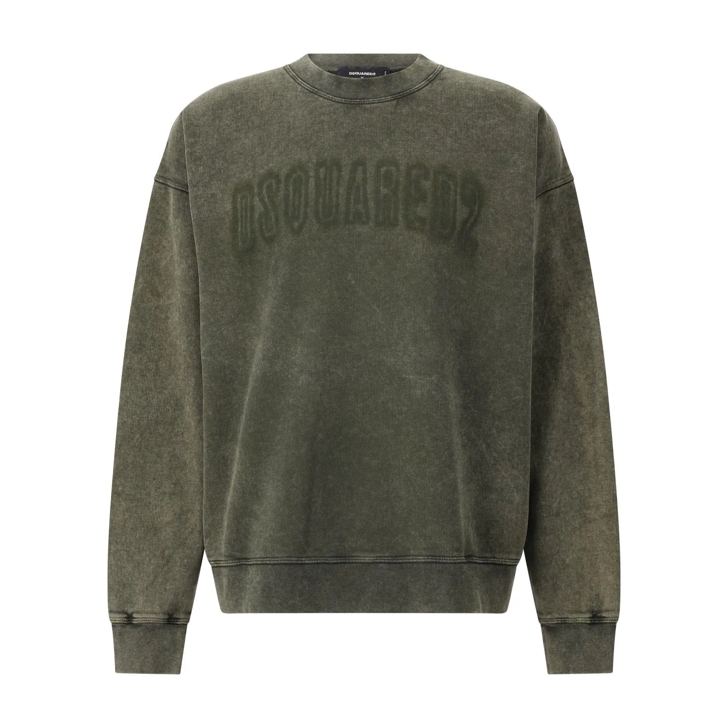 Dsquared2 Sweatshirt mit Logoprint Grün Pullover