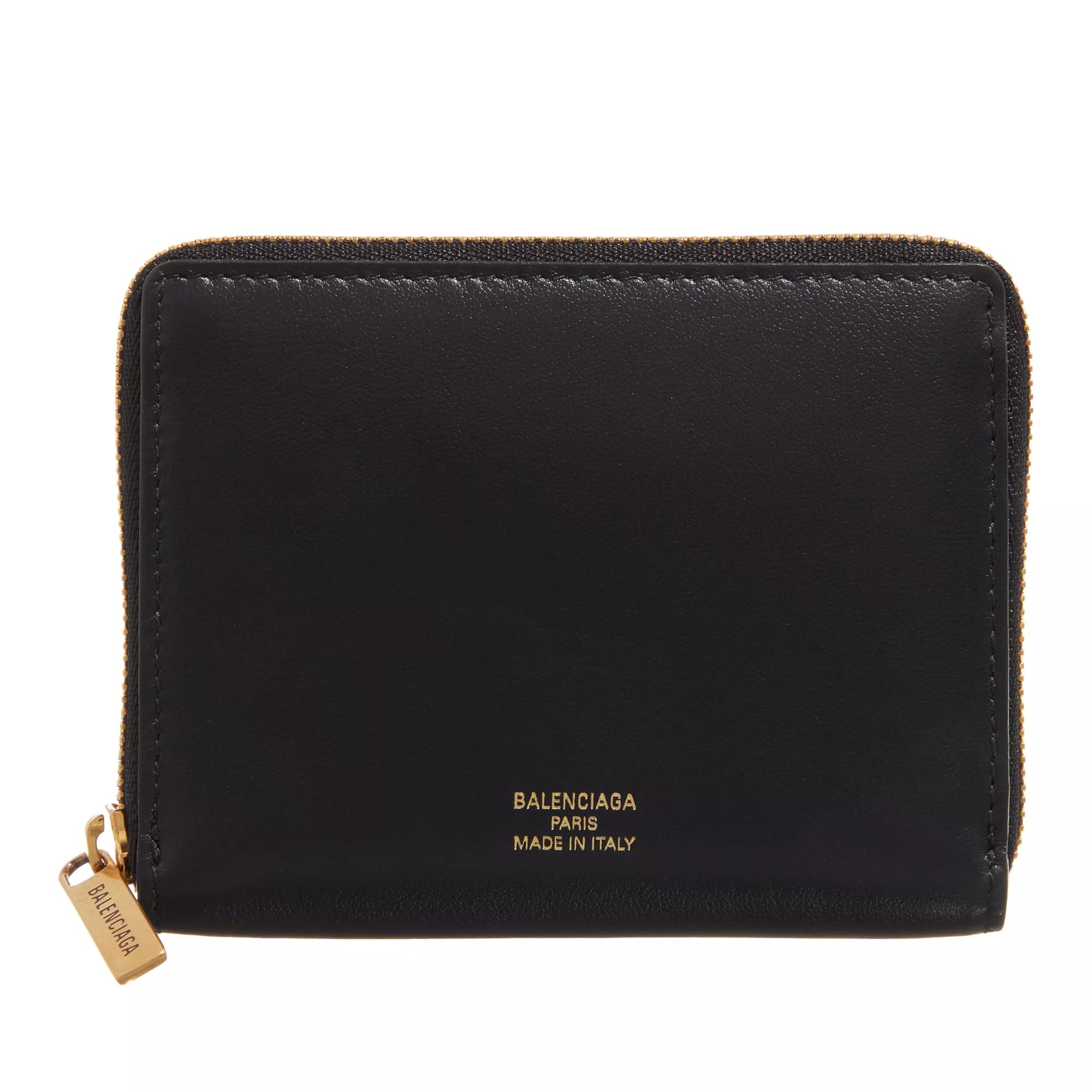 Balenciaga Envelop Wallet Black Portemonnaie mit Zip Around ReiBverschluss