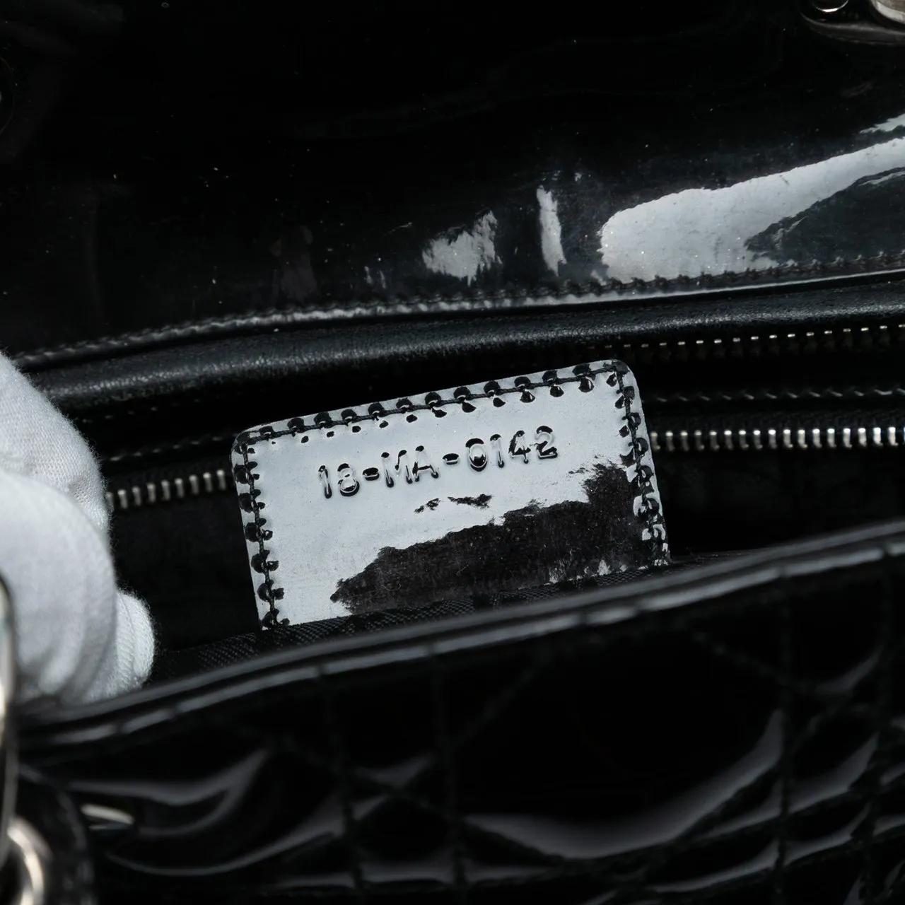 Thumbnail - Christian Dior Hobo Bags - Large Patent Cannage Lady Dior - Gr. unisize - in Schwarz - für Damen