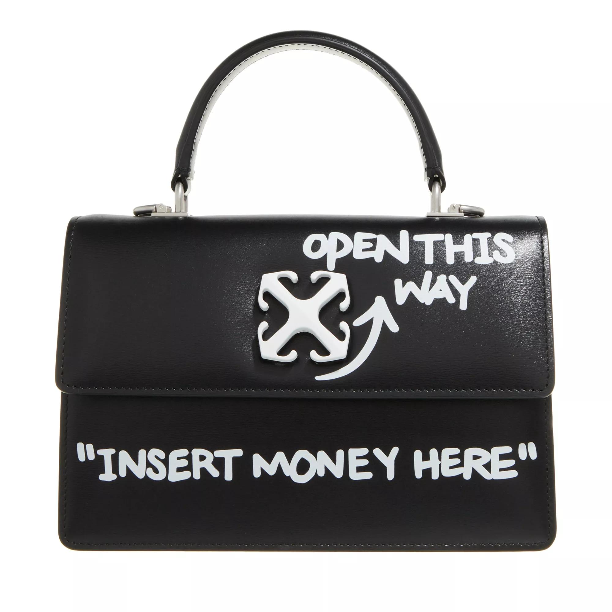 Off-White Crossbody Bags - Jitney 1.4 Top Handle Quote - Gr. unisize - in Schwarz - für Damen