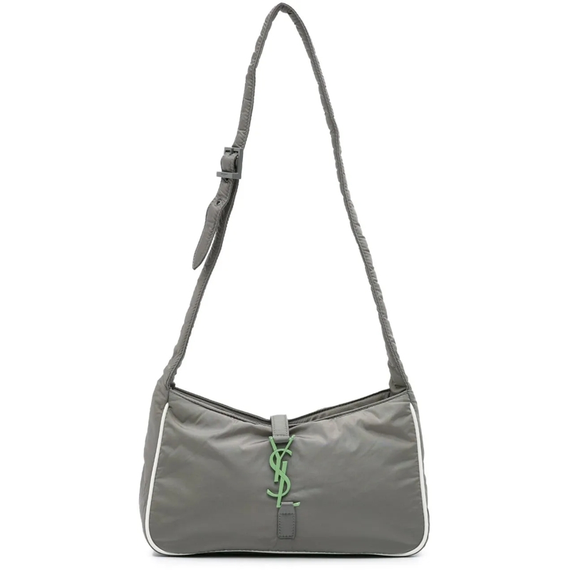 Saint Laurent Schultertasche Nylon Le 5 A 7 Shoulder Bag grau