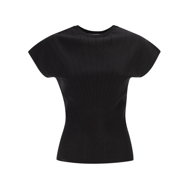 Sportmax Pullover Spxsamba - Ribbed Viscose Jumper Black