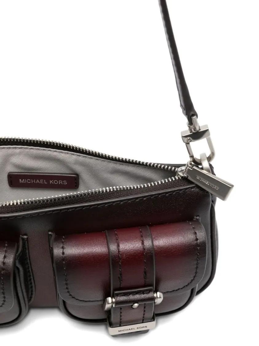 Thumbnail - Michael Kors Hobo Bags - Rectangular Burgundy Leather Shoulder Bag - Gr. unisize - in Schwarz - für Damen