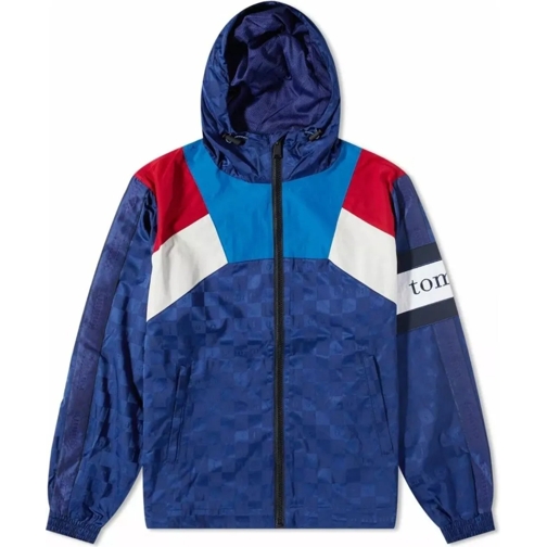 Tommy Hilfiger Daunenjacken Checkerboard Colour-blocked Hooded Track Jacket blau