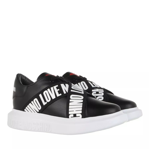Love Moschino Gomma 40 Sneaker Leather Black sneaker à enfiler