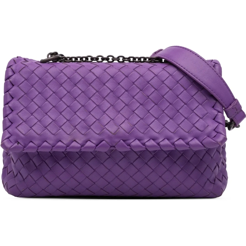Bottega Veneta Schultertasche Baby Nappa Intrecciato Olimpia Crossbody lila