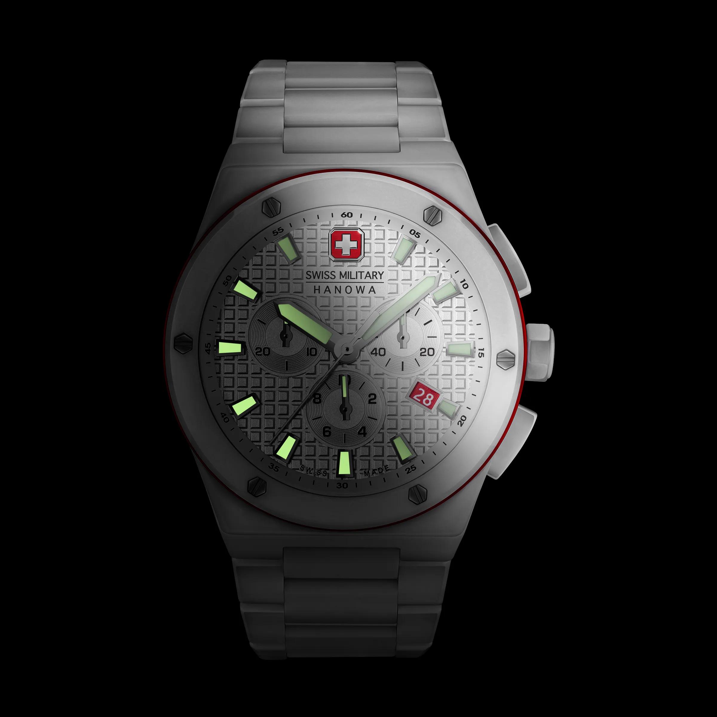 Thumbnail - Swiss Military Hanowa Uhren - Quarzuhr Sidewinder Ceramic - Gr. unisize - in Weiß - für Damen