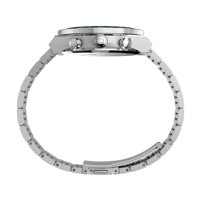 Timex Quarzuhr Quarz-Analoguhr Q Timex Continental Chronograph silber(Image 2)