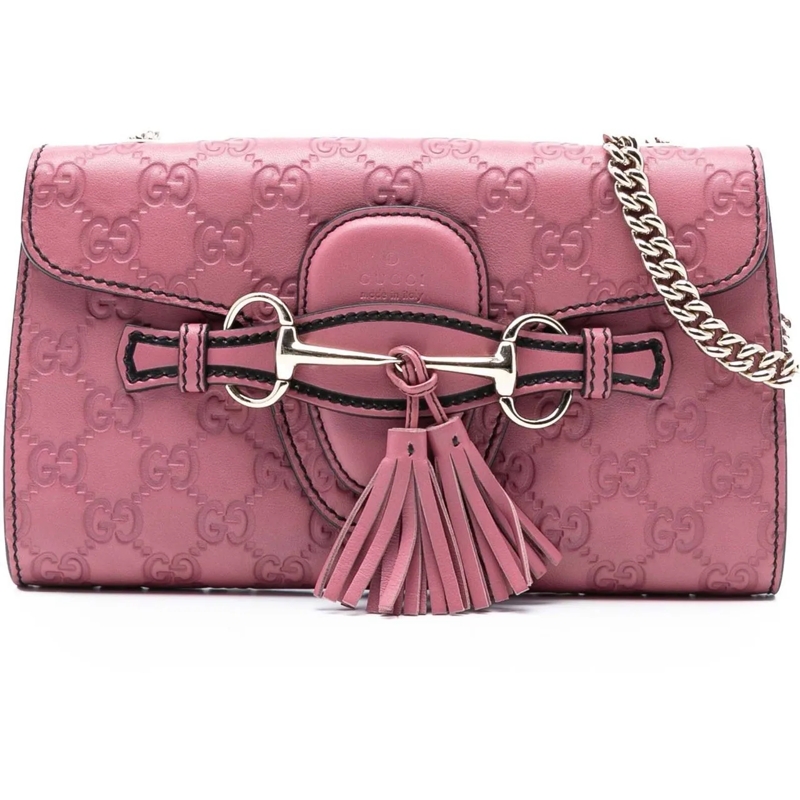 Gucci Schultertasche Small Guccissima Emily Crossbody rose