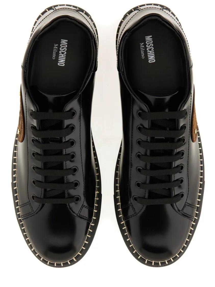 Thumbnail - Moschino Low-Top Sneaker - Calf Leather Low-Top Sneakers - Gr. 42 (EU) - in Schwarz - für Damen