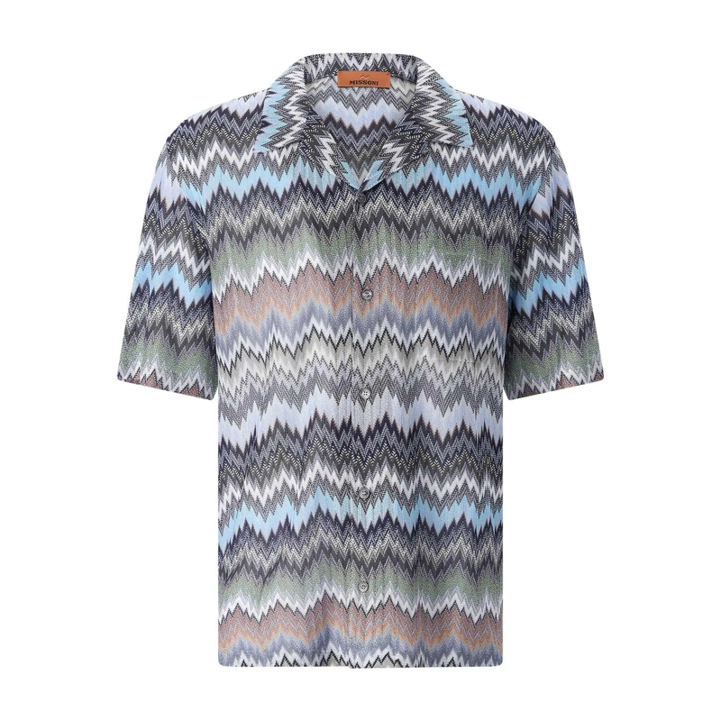 Missoni Hemd Kurzarmhemd mit Muster mehrfarbig