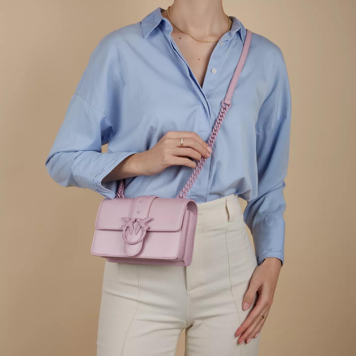 pinko Crossbody bags Love One damen Umhängetasche Rosa 100059-A12 in poeder roze