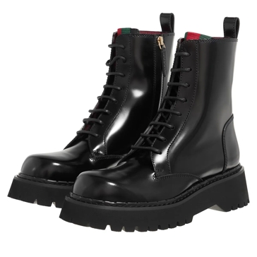 ブーツその他 GUCCI ANKLE BOOT WITH WEB DETAIL Gucci Boots With Web Detail Black | Ankle Boot