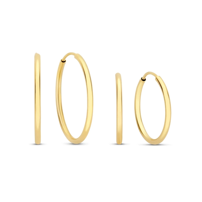 Isabel Bernard Creolen Cadeau d'Isabel 14 karat earring set White gold