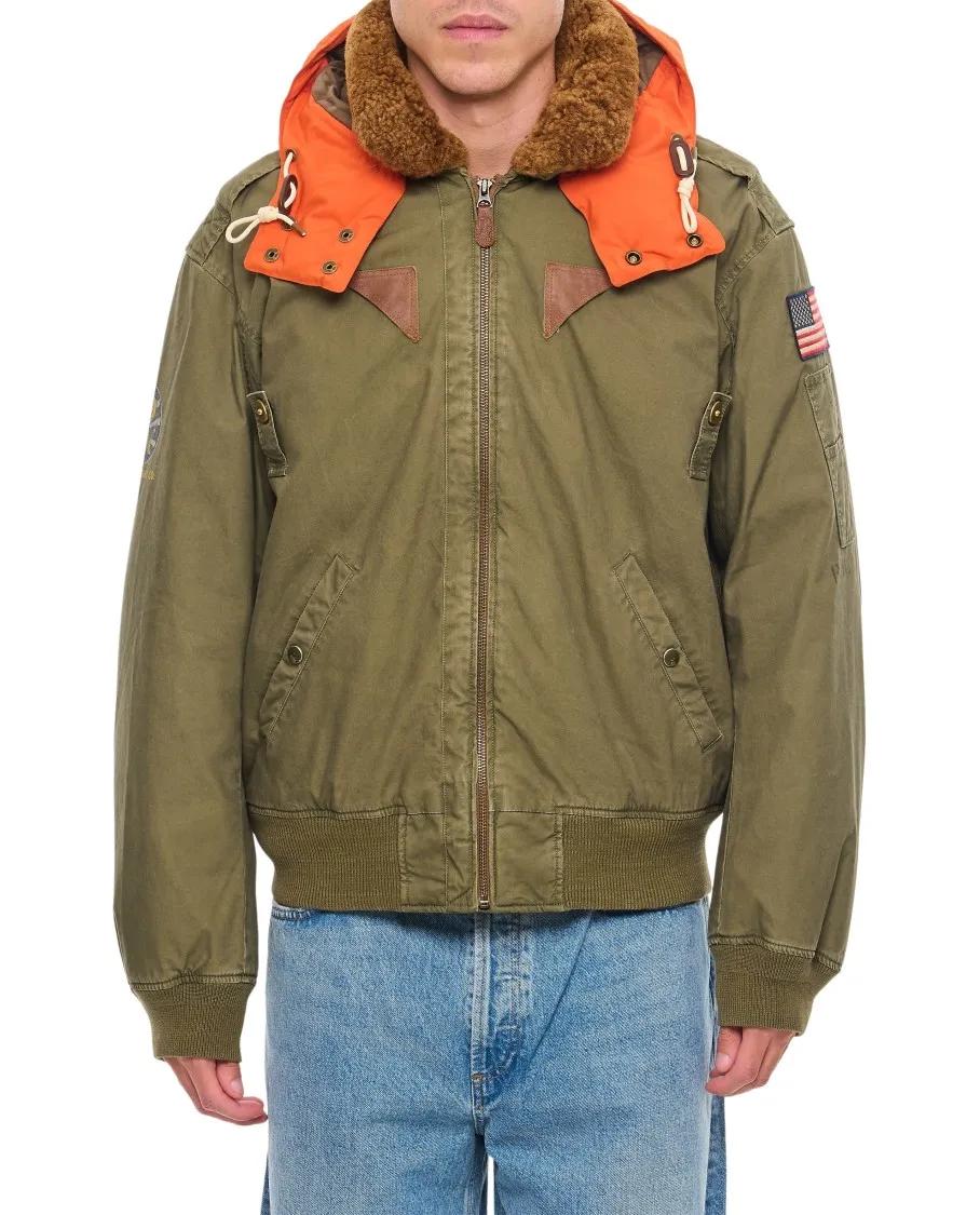 Thumbnail - Polo Ralph Lauren - Green Hooded Bomber - Größe S - braun