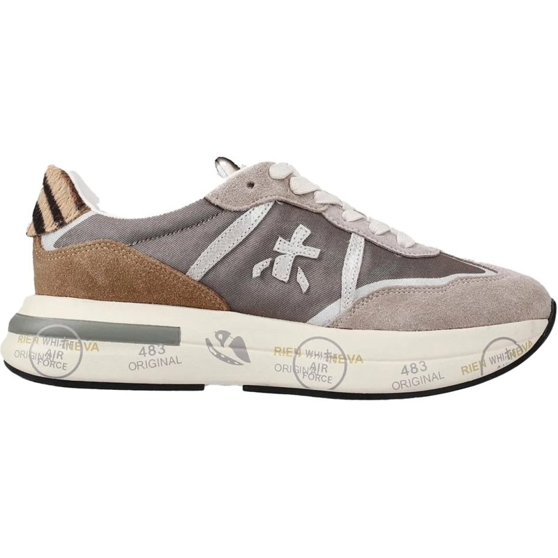 Premiata Low-Top-Sneaker Dames Cassie beige