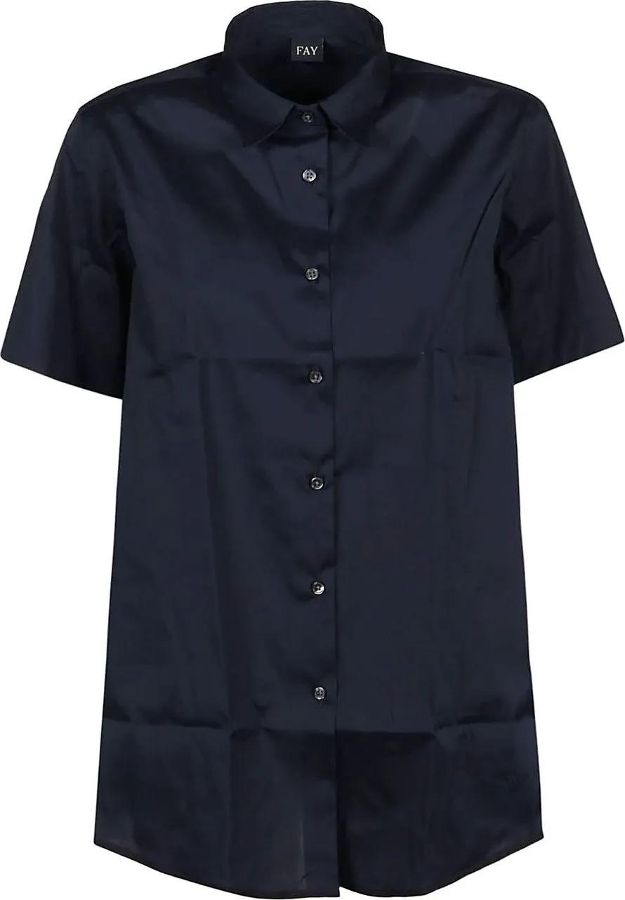 Thumbnail - Fay - Short Sleeve Shirt Blue - Größe M - blue