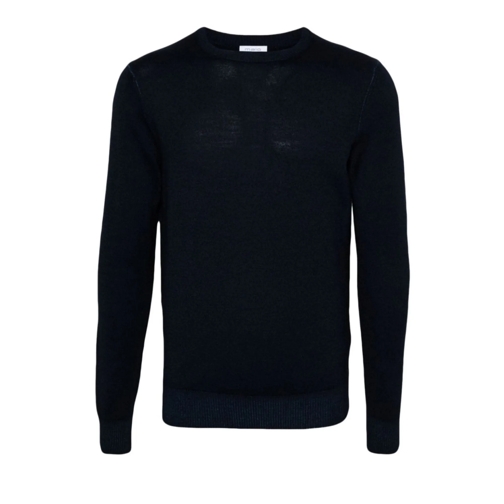 Malo Pullover Wool Crewneck Sweater Black