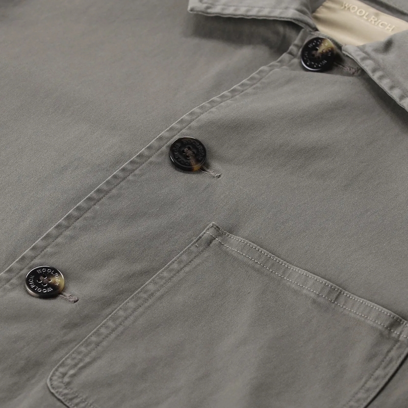 Woolrich Veste de transition Leichte Jacke aus Baumwolltwill grün(Image 3)