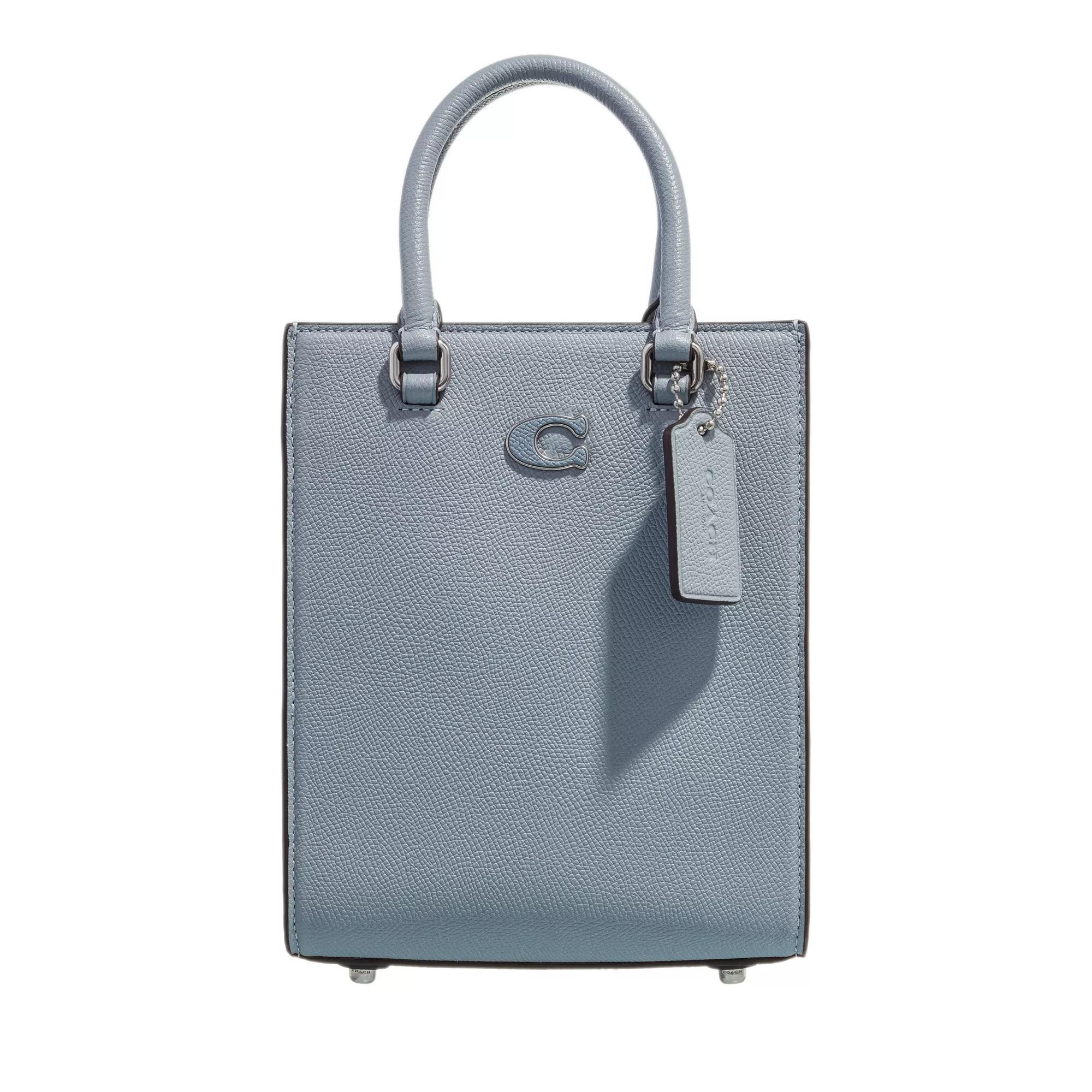 Coach metallic blue handbag hot sale