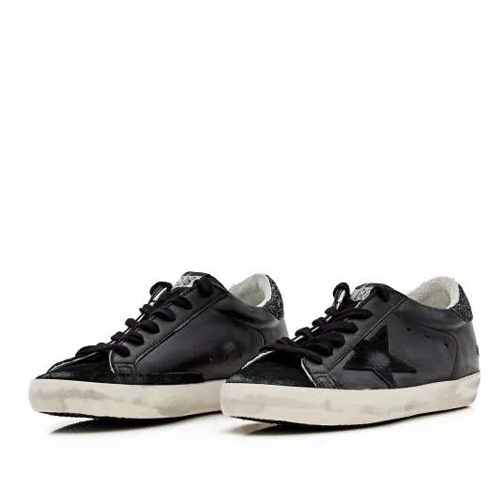 Golden Goose Super Star Leather Sneakers Black Laars