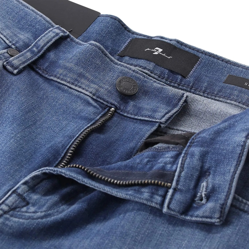 Seven for all Mankind Slim-Fit-Jeans Jeans Slimmy aus Baumwolle blau(Image 3)