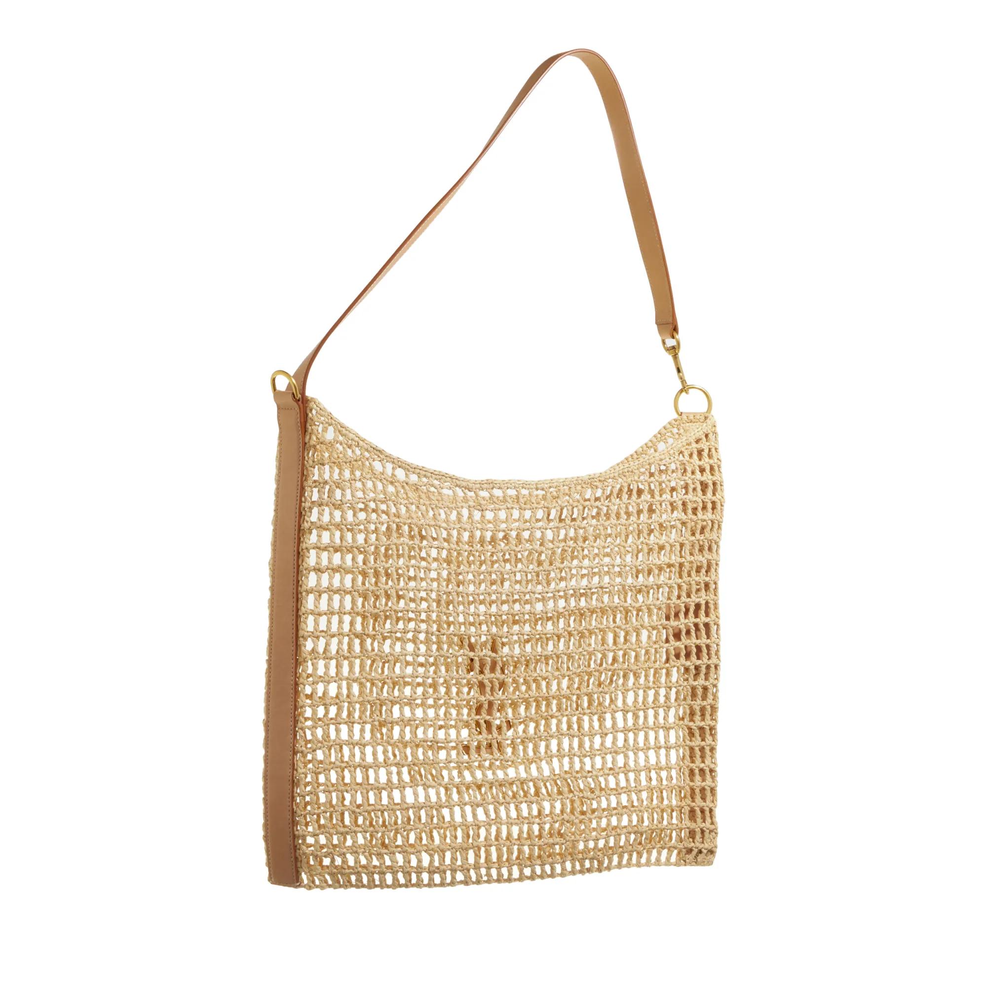 Saint Laurent Hobo bags Raffia Shoulder Bag in beige
