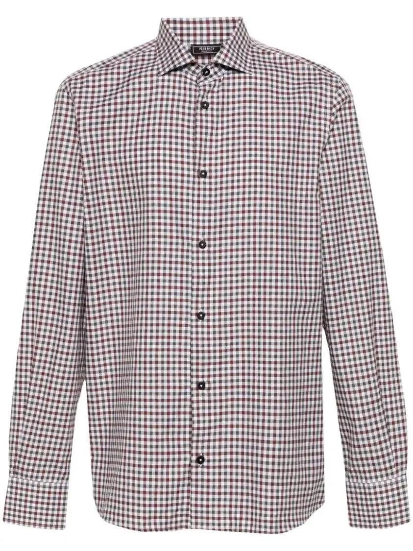 Peserico - Gingham-Check Shirt - Größe 50 - bunt