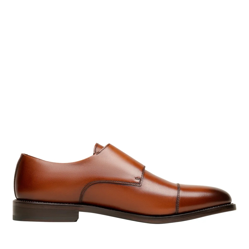 Henry Stevens Monkstraps Schnallenschuhe Marshall CDM mittel-braun