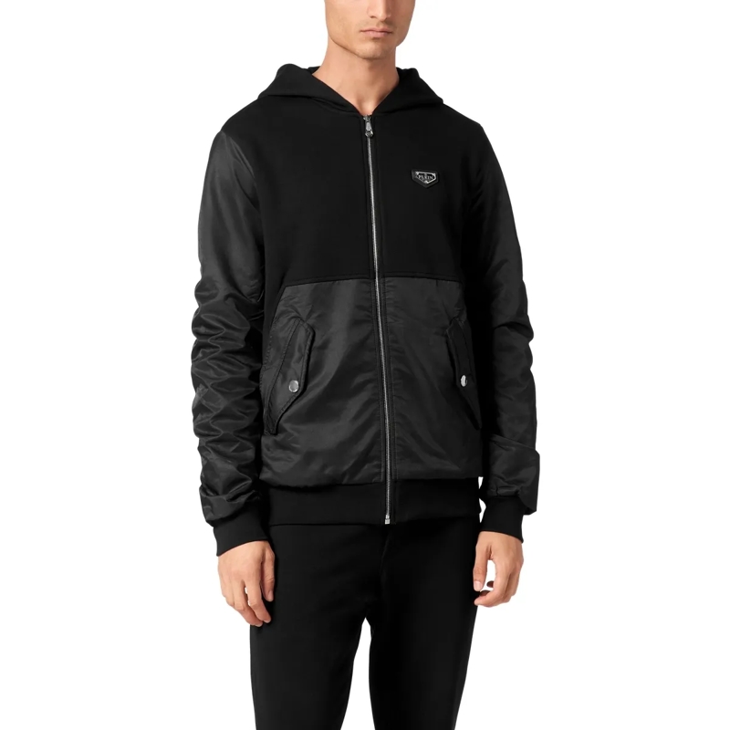 Philipp Plein Top Sweatjacke Mit Kapuze Iconic Plein schwarz(Image 3)