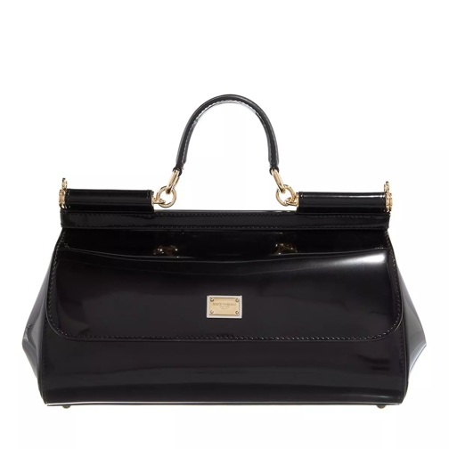 Dolce&Gabbana Sicily Medium Shoulder Bag  Black Satchel