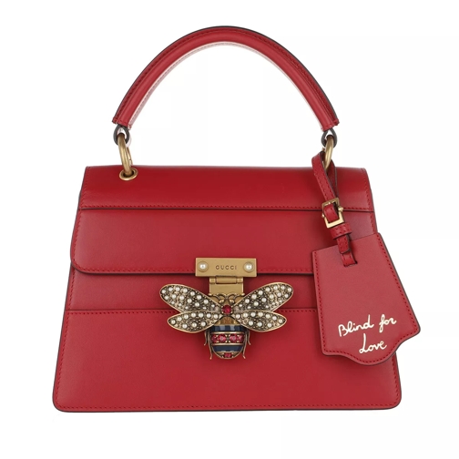 Gucci Queen Margaret Shoulder Bag Leather Red Axelremsväska