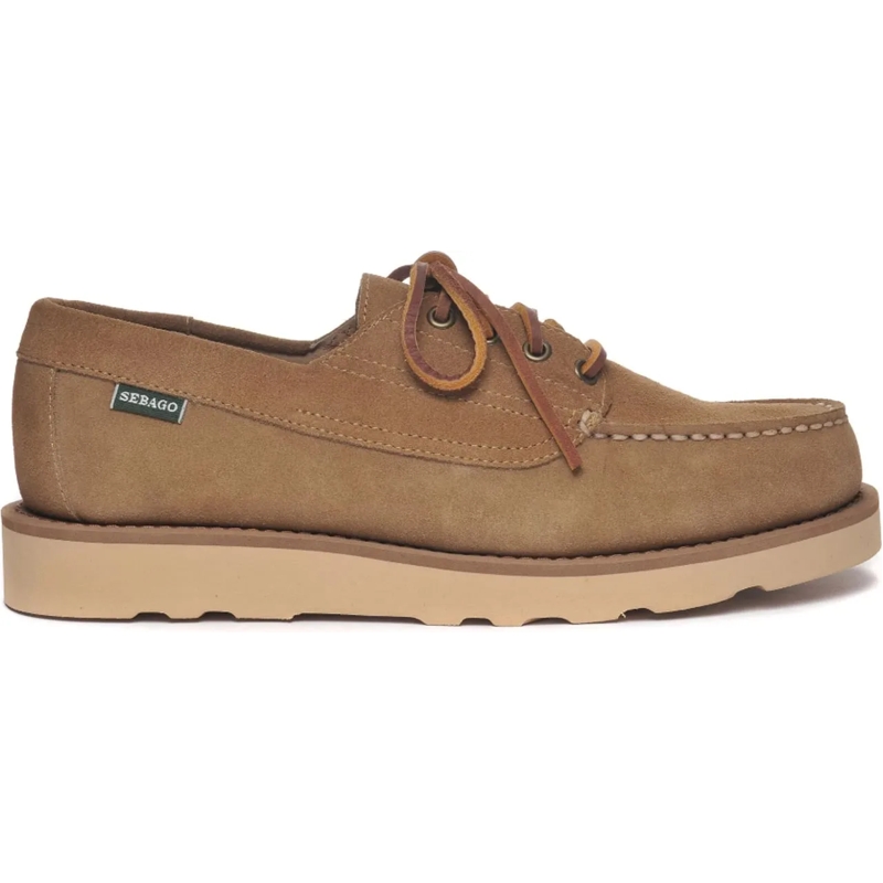 Sebago Veterschoenen Beige Leather Moccasin-Style Low Shoes With Lace-U Neutrals