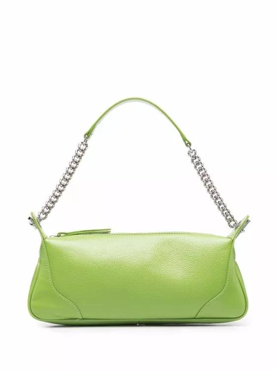 By Far Shopper - Lambskin Pistachio Green Samira Leather Shoulder B - Gr. unisize - in Grün - für Damen