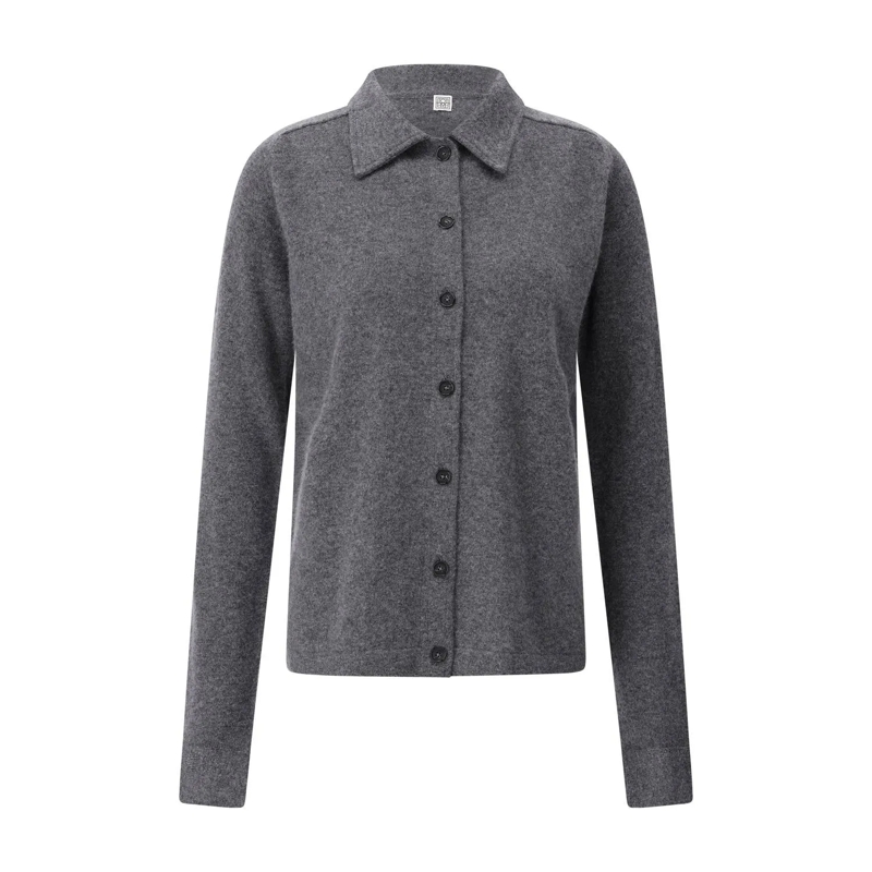 TOTEME Strickjacke Strickjacke aus Kaschmir Grau