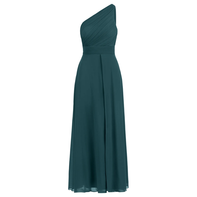 Apart Abendkleid One-Shoulder Abendkleid grün