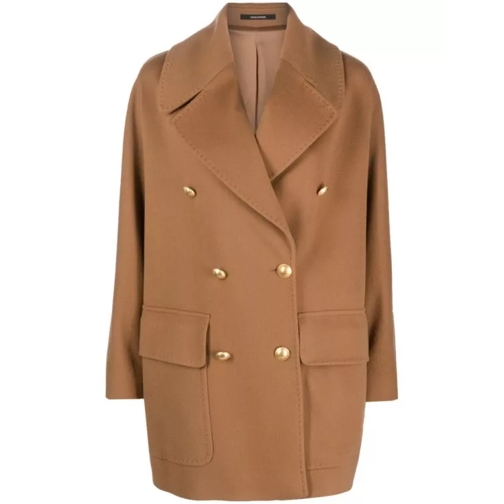 Tagliatore Double-Breasted Coat Brown 