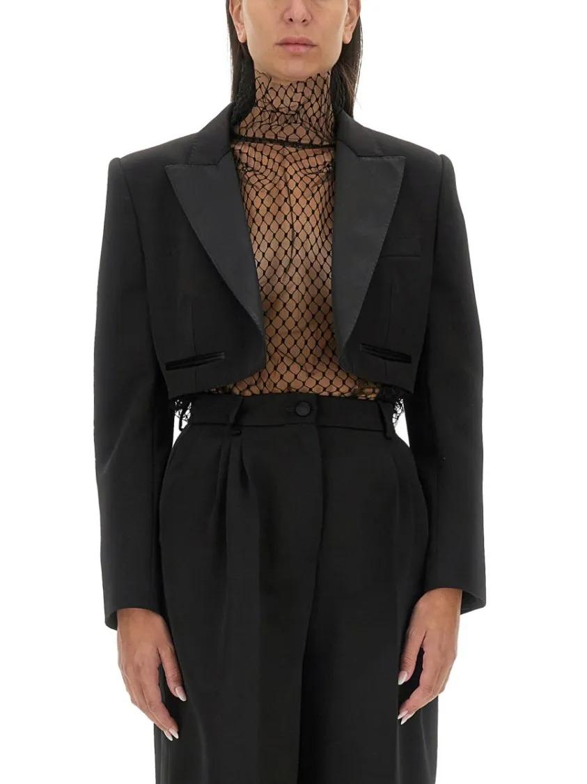 Thumbnail - Dolce&Gabbana - Spencer Wool Gabardine Tuxedo - Größe 44 - schwarz