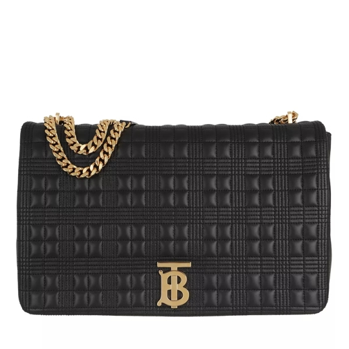Burberry Extra Large Quilted Lola Shoulder Bag Leather Black Borsetta a tracolla