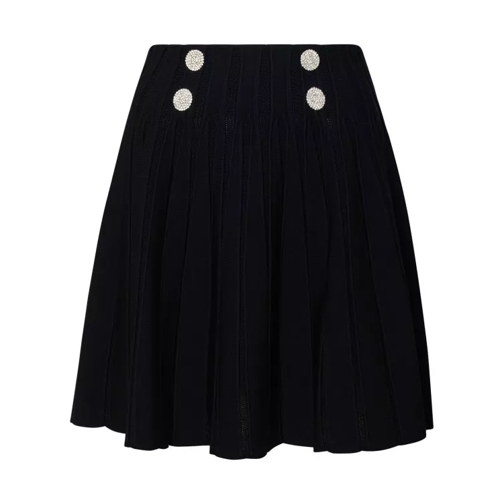 Balmain Miniskirts Buttons Black 