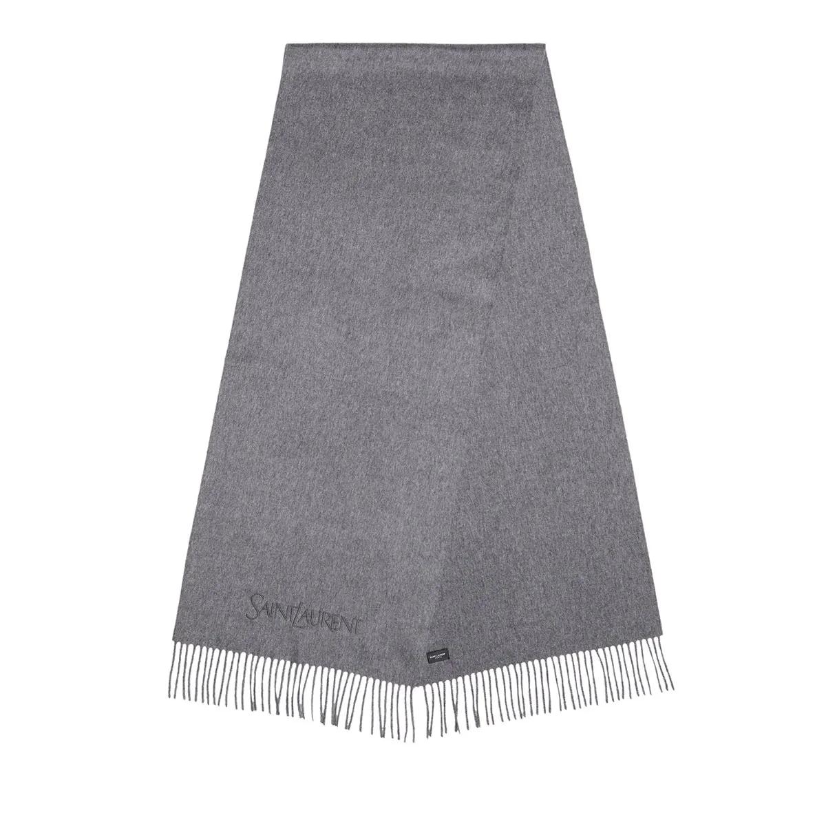 Saint Laurent Tücher & Schals - Embroidered Scarf - Gr. unisize - in Grau - für Damen