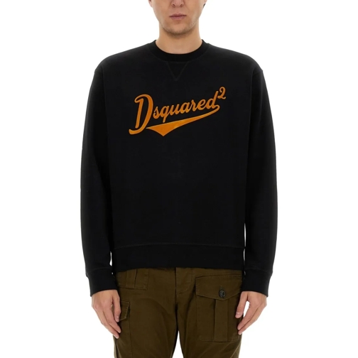 Dsquared2  "Cool Fit Velvet Logo" Sweatshirt Black