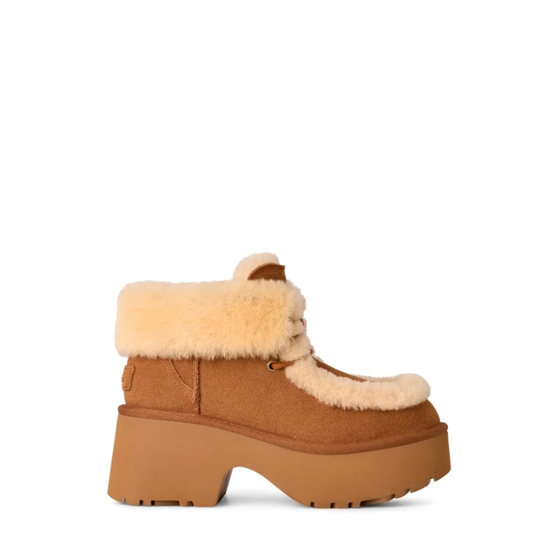 UGG Bottes W Esmee Lace Up Ankle Boots Brown