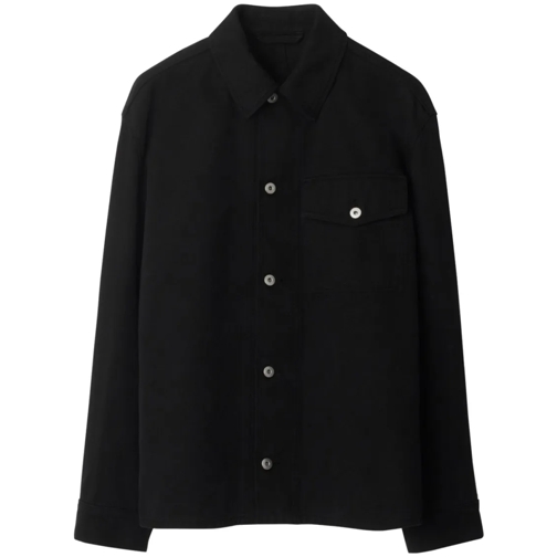 Burberry Hemden Black Organic Cotton Twill Weave Shirt Black