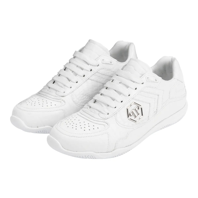 Philipp Plein Low-Top-Sneaker Elegante Einzigartigkeit für Ihre Freizeit mit die weiss