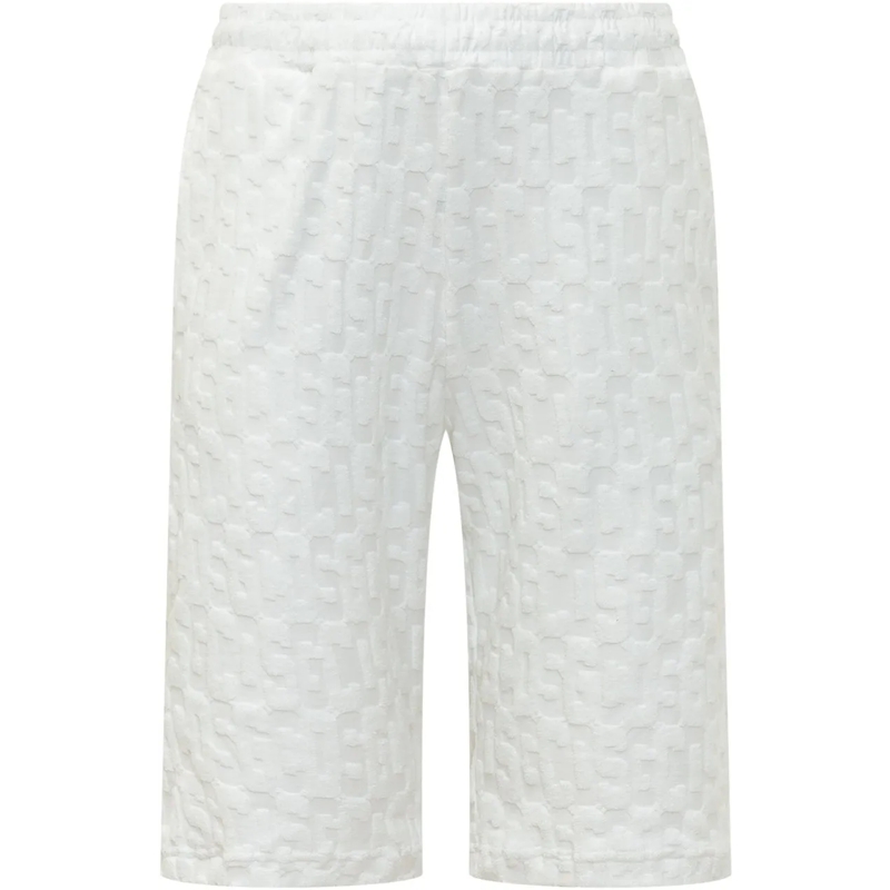 Gcds Shorts Bermuda Monogram weiß