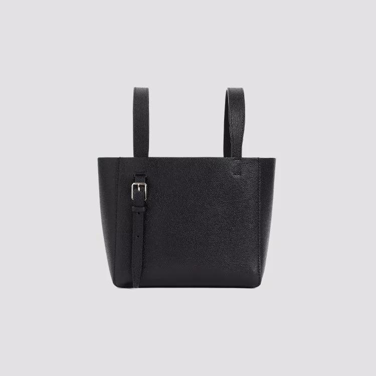 Thumbnail - Valextra Crossbody Bags - Black Bucket Mini Bag - Gr. unisize - in Schwarz - für Damen