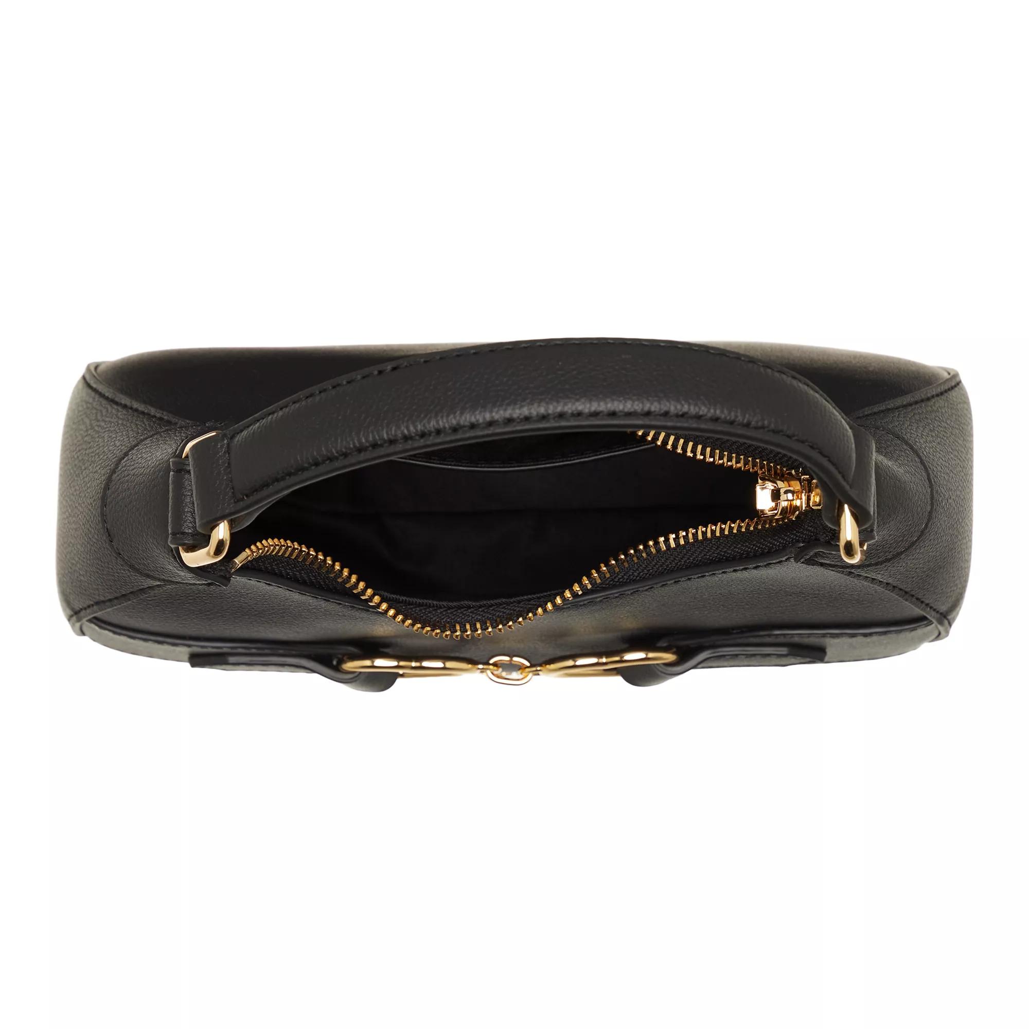Love Moschino Hobo bags Double Heart Mini Hobo in zwart