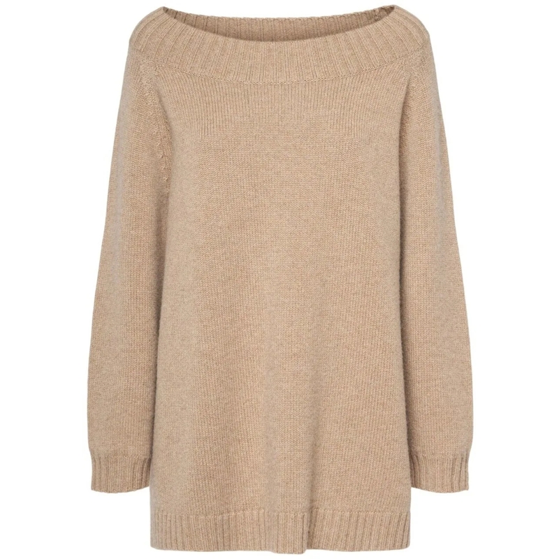 Max Mara T-Shirt Max Mara Radames Wool & Cashmere Knit Sweater beige