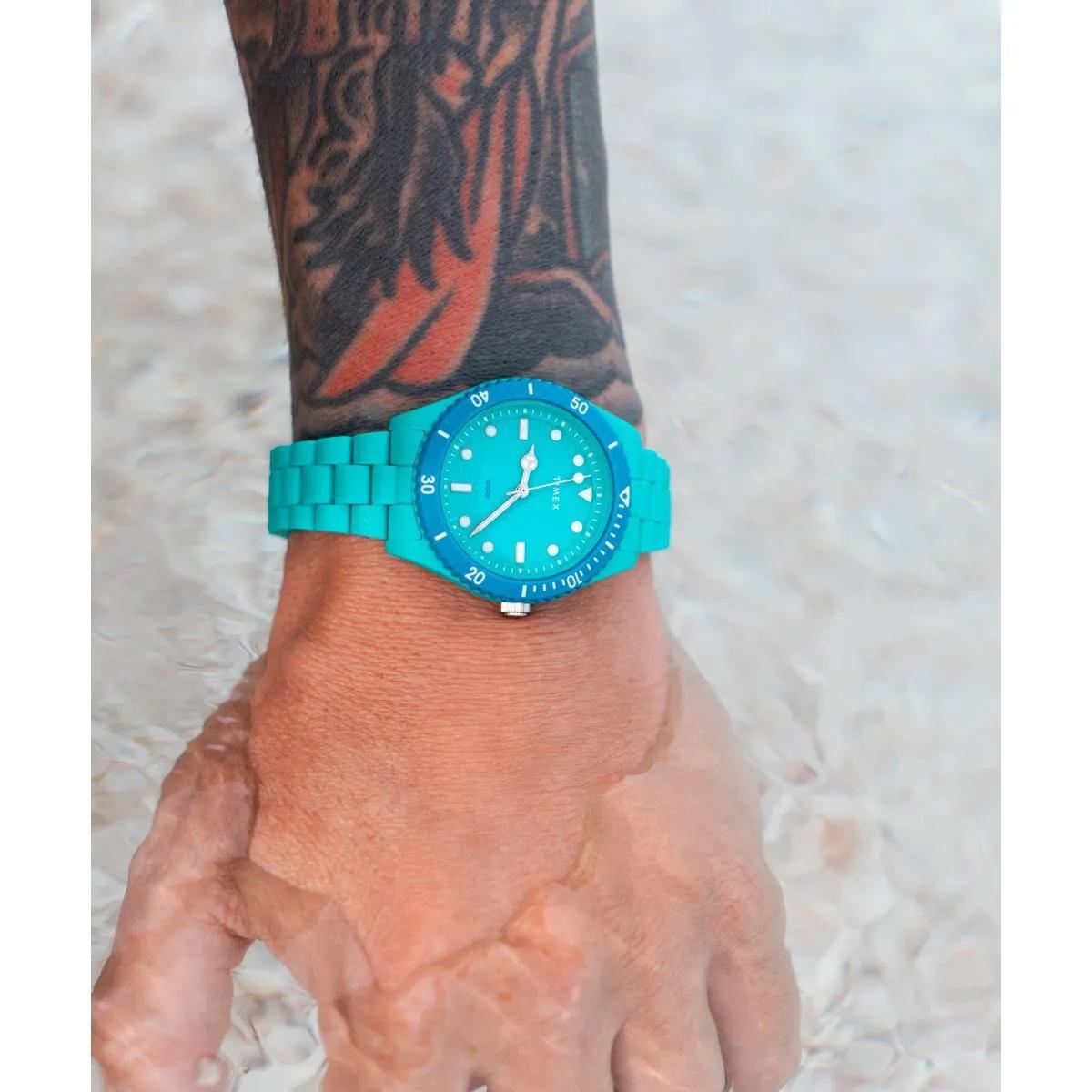 Thumbnail - Timex Uhr - Quarz-Analoguhr Timex Legacy #Tide™ - Ocean Diver - Gr. unisize - in Grün - für Damen
